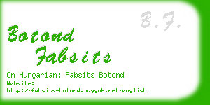 botond fabsits business card